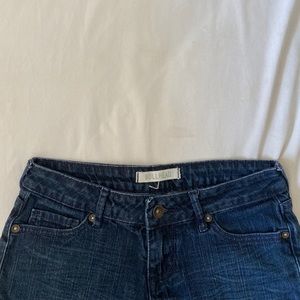 dark wash jean shorts